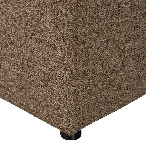 WOOOD hocker Allure - Geweven Stof - Donkerbruin Melange - vtwonen shop