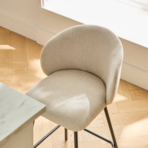 Calicosy - SORREL Set van 2 barkrukken - Beige - 50x53x89 cm