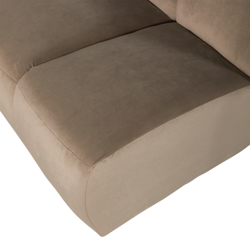 WOOOD 1,5-zits bank arm links Mojo - Velvet - Khaki - 74x164x97