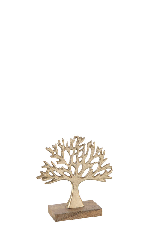 J-Line decoratie Boom - aluminium - champagne - small - vtwonen shop