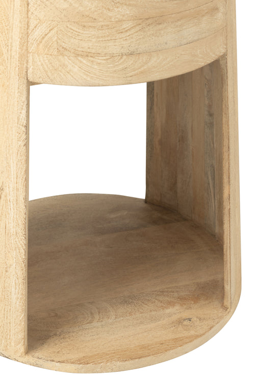 J-Line bijzettafel Drawn - hout/mdf - naturel