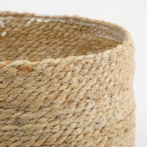 Mica Decorations Atlantic Plantenmand - Set van 2 - H26 x Ø30 cm - Crème