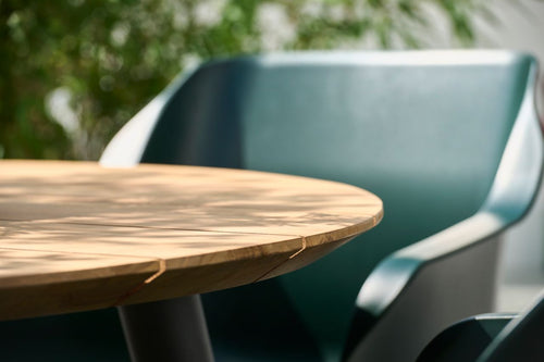 Hartman Tuintafel Sophie Studio - Naturel/Zwart Teakhout - Ø120x77cm - vtwonen shop