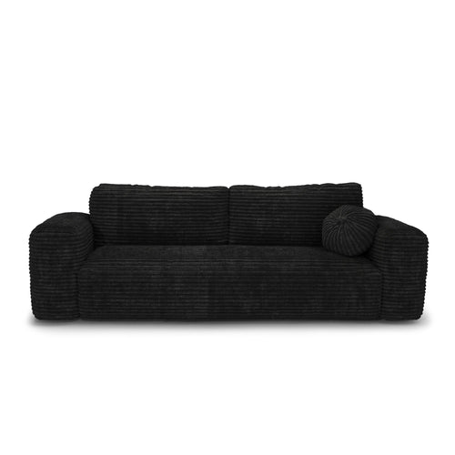 Premium Interiors - Slaapbank met opbergruimte LIOR - xxl-corduroy zwart 260cm