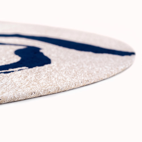 Louis De Poortere vloerkleed Sea Ink - blauw - 240x240cm - vtwonen shop