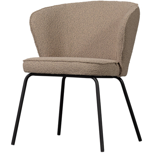 WOOOD eetkamerstoelen Admit - Bouclé - Beige - Set van 6 - vtwonen shop