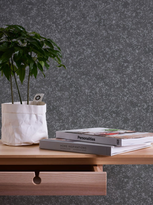 A.S. Création behang effen zwart, zilver en grijs - 53 cm x 10.05 m - AS-377746 - vtwonen shop