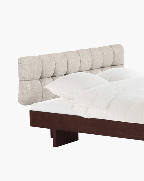 noo.ma Bolbi hoofdbord Desert Beige bouclé 170–200 cm