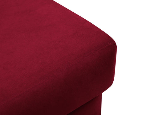 Cosmopolitan Design Poef Kyoto flueel, rood - 70x70x45cm