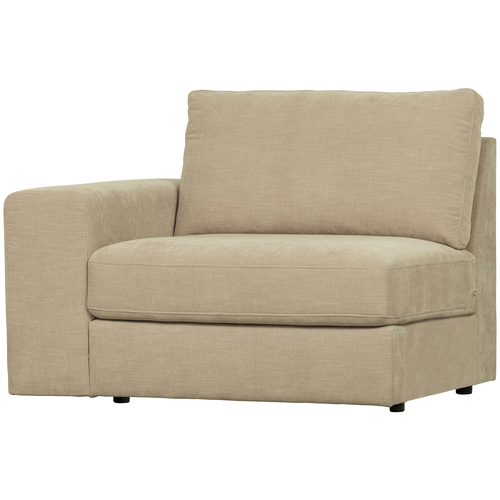 vtwonen 1-zits bank element met arm links Family - Polyester - Zand - 85x115x98