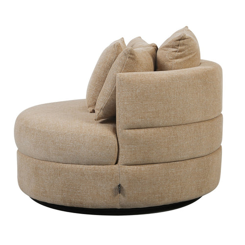 DÉJA Living Draaifauteuil Miles - Taupe Stof - 100x100x84cm