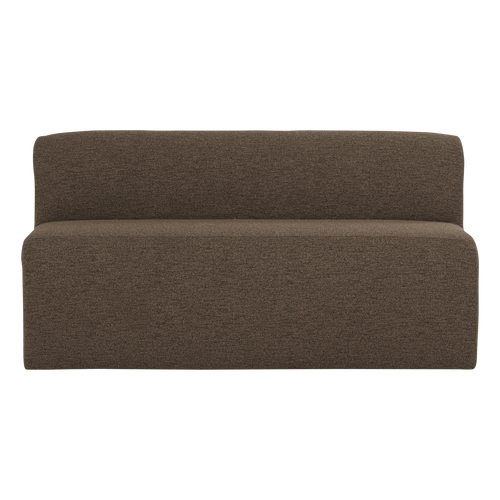 WOOOD eetbank 164 cm rugleuning Mojo Base - Bouclé - Bruin - 83x164x76