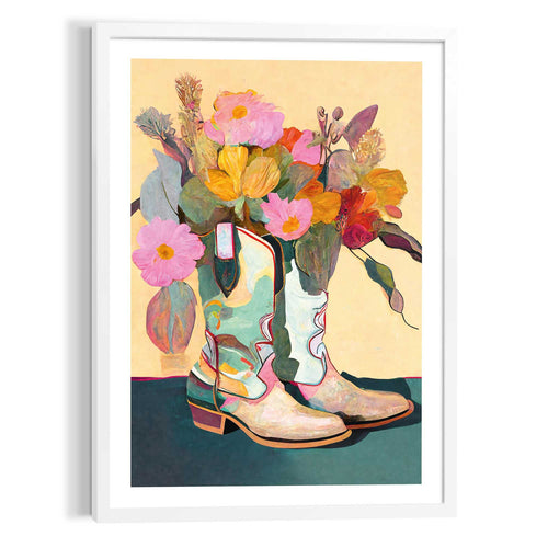 Reinders Flower Boots schilderij -  meerkleurig/multi color - woonkamer - 70x50cm