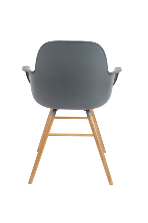 Zuiver Albert Kuip Eetkamerstoelen met armleuning Donkergrijs - Set van 2 - vtwonen shop