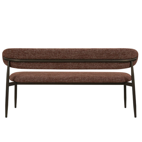 Giga Meubel Eetkamerbank Alexia - Rood/Brons - 200 cm - Met Rugleuning