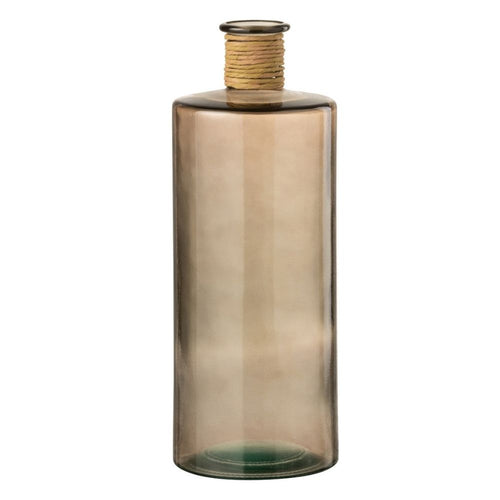 J-Line vaas Safari - glas - lichtbruin - small - 40.5 cm hoog - vtwonen shop