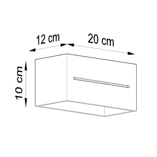 Sollux Lighting Wandlamp LOBO MAXI grijs - 20x12x10cm