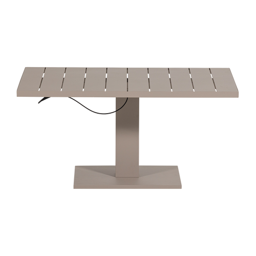 WOOOD tafel Tesso & stoelen Bliss tuin - Aluminium/Kunststof - Zand/Taupe - 68/45x100x80 / 75x52x53