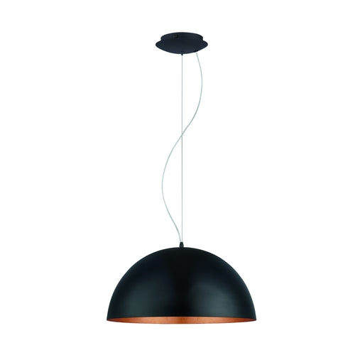 EGLO hanglamp Gaetano 1 - e27 - ø 53 cm - zwart/koper - vtwonen shop