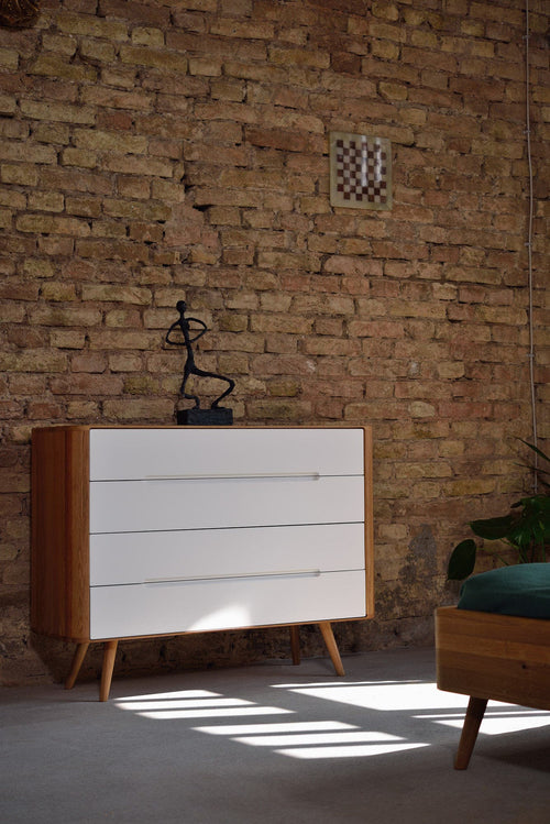 Gazzda Ena Drawer Eikenhouten Ladekast - Naturel / Wit
