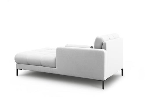 Cosmopolitan Design rechter chaise longue Bali structurele stof, lichtgrijs - 185x102x75cm