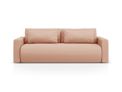 Cosmopolitan Design Slaapbank met opbergdoos Belfast 3-zits, structurele stof perzik - 105x238x84cm