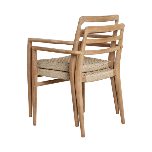 Raw Materials Verano teakhouten stoel met armleuning