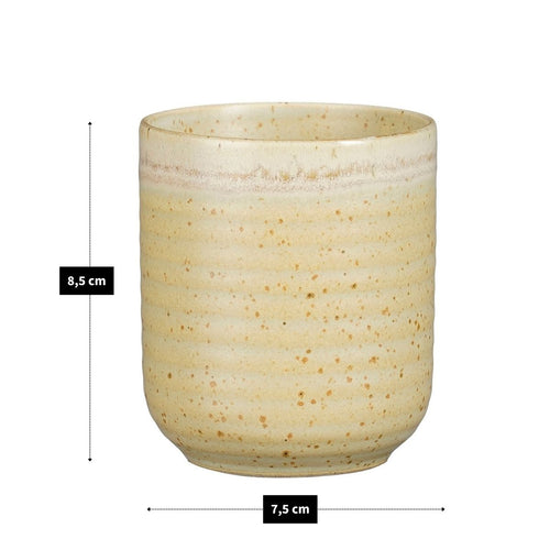 Mica Decorations Ethan Koffiemokken Set - 4 Porseleinen Mokken in Off White, Terra, Donkerbruin en Zwart - Geschikt voor Vaatwasser, Magnetron en Oven