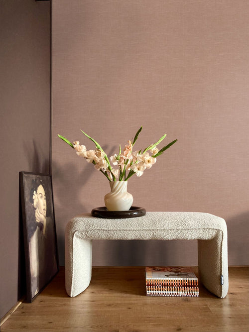 Origin Wallcoverings behang linnenstructuur terracotta - 53 cm x 10.05 m - 348013