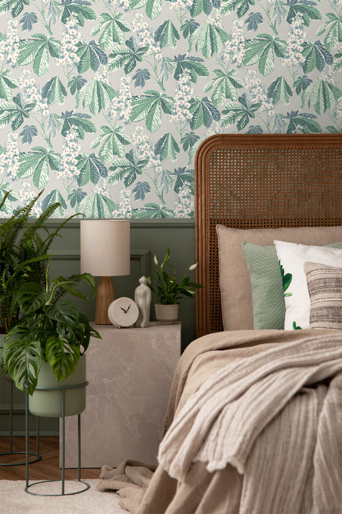 Borastapeter behang bladeren grijs - 53 cm x 10.05 m - 660407