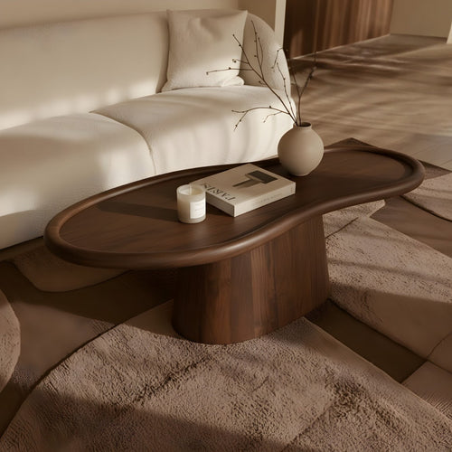 DÉJA Living Salontafel Estella - Organisch Donkerbruin Mangohout - 130x60x39cm - vtwonen shop