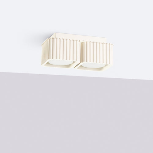 Sollux Lighting Plafondlamp RIFF 2 beige Gx53 - 20,5x10x8cm