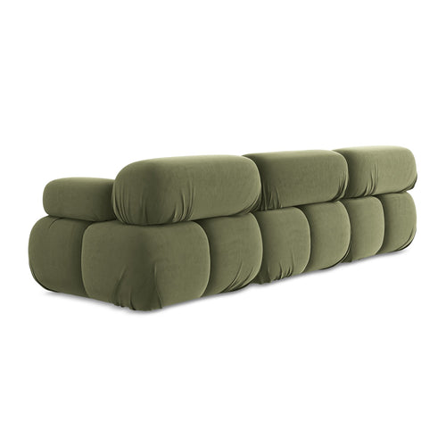 LaMiaSofa 3-zits bank Sanremo - velours - olijf - 285x96x70