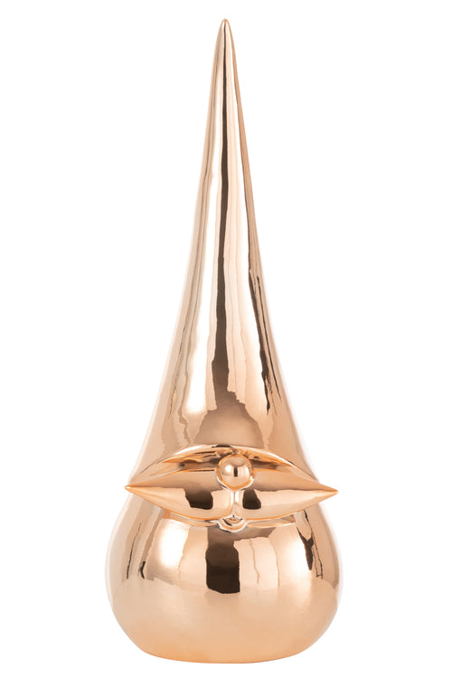 J-Line figuur Kerstman Modern - porselein - koper - large - vtwonen shop