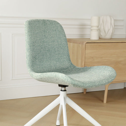 Nolon Nola-Fé Eetkamerstoel Zacht Groen - Draaibaar Wit Onderstel - vtwonen shop