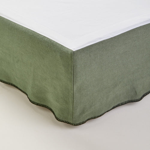 Madura Hoes voor boxspring Nino grijs kaki en zwarte slinger 90x200 cm