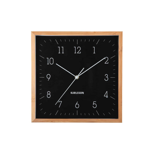 Karlsson wandklok Neat Cuadrado - zwart - 4.5x29.2x29.2cm