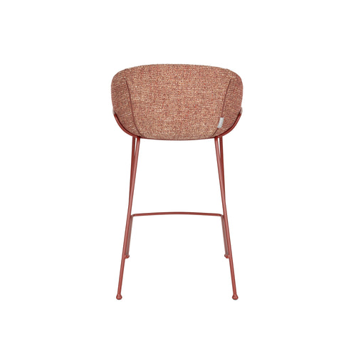 Zuiver Feston Barkrukken 65 cm Terra/ Rood - Set van 2