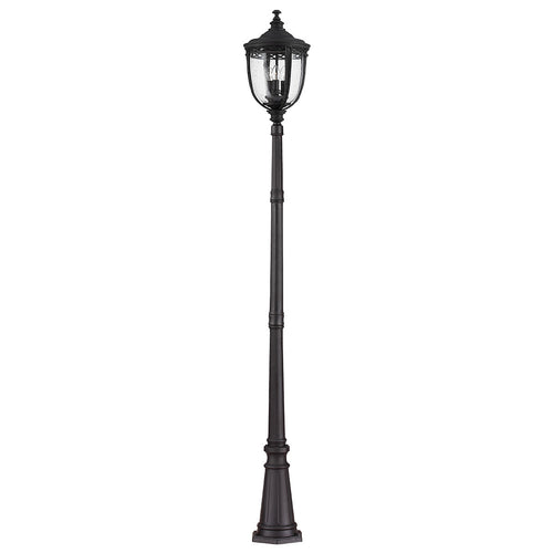 Elstead English Bridle - 3 Lichts Grote Buiten Lantaarnpaal Zwart IP44, E14