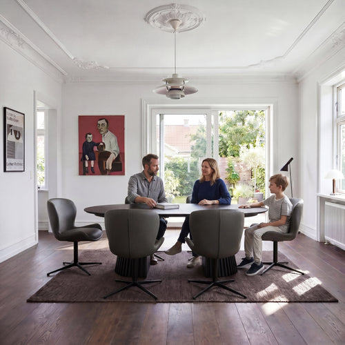 Furnhouse eetkamerstoel Nicklas - Olijfgroen - Leer - Set van 2