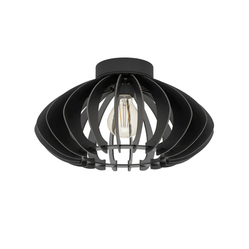 EGLO plafondlamp Cossano 3 - e27 - ø38 cm - hout - zwart - vtwonen shop