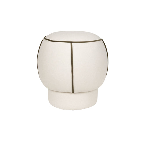 Housecraft Living Marina Poef Rond 45 cm Wit