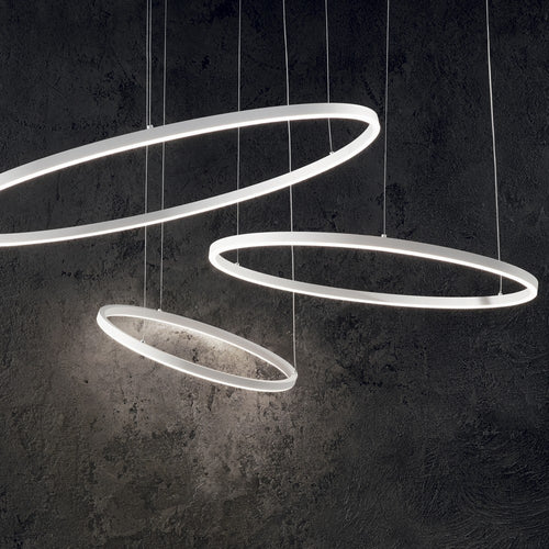 Ideal Lux ORACLE - Geïntegreerde LED Circle Plafond Hanglamp 1 Licht Wit 3000K