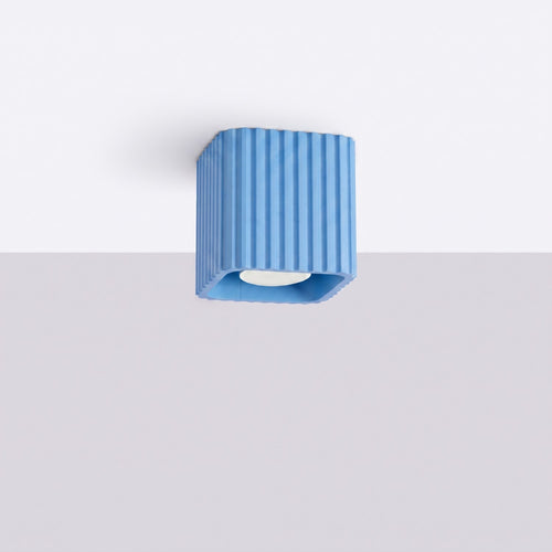 Sollux Lighting Plafondlamp RIFF 1 azuurblauw GU10 - 10x10x10cm