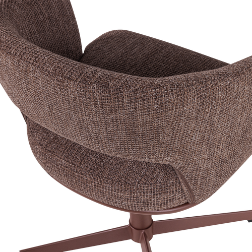 WOOOD draaibare eetkamerstoel oudroze melange Libi - 79x62x59