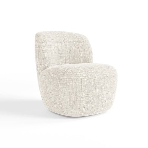Premium Interiors - Draaibare fauteuil COMI - fluweel weefsel crème 65cm
