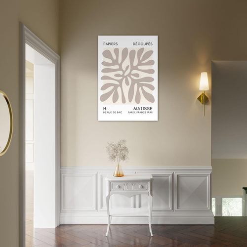Artfulprints Poster Matisse - Deep ocean grey   - A4 21x29.7 cm - Taupe