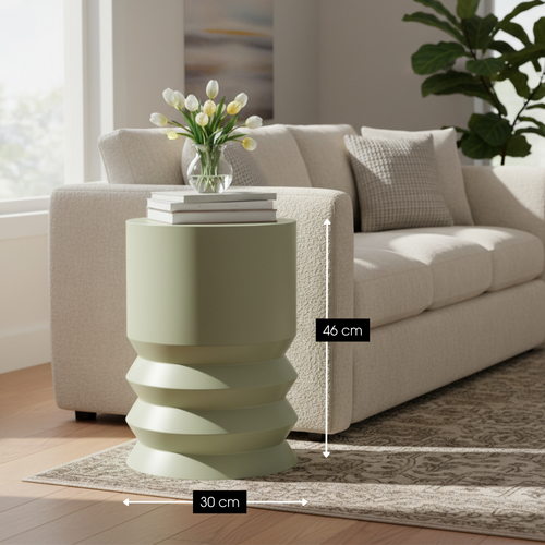 Mica Decorations Mart Bijzettafel – Bijzettafel Rond – Tafeltje – Koffietafel – Bijzet Tafel voor Woonkamer – Ook als Plantentafeltje