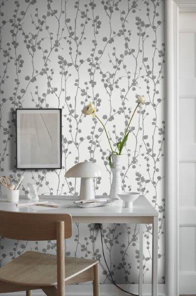 Borastapeter behang bladeren grijs - 53 cm x 10.05 m - 660553 - vtwonen shop