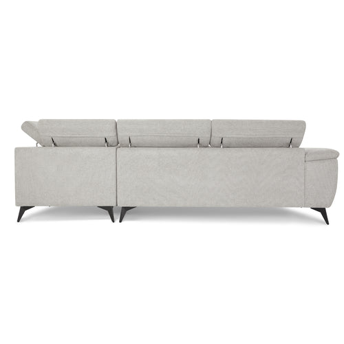Furnhouse chaise longue bank rechts Betis - Grijs - Stof - 95x290x90